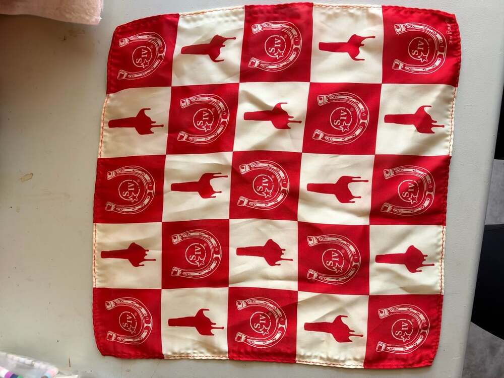 Maker's Mark Red & White Checkered Pocket Square & Bow Tie Set